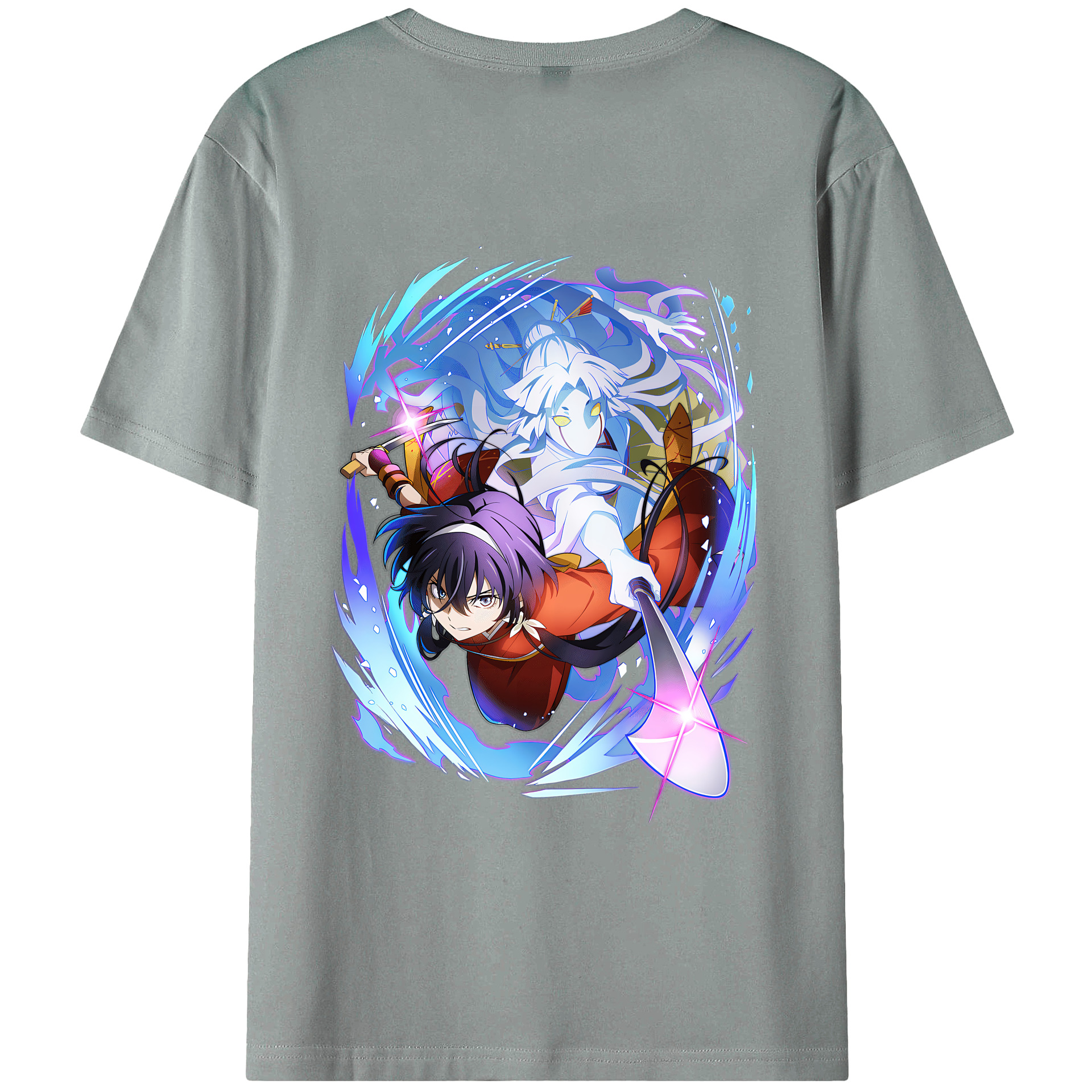 （画像用） 文豪ストレイドッグス Bungo Stray Dogs 綿100％ メンズ半袖Tシャツ（バックプリント） 通気性